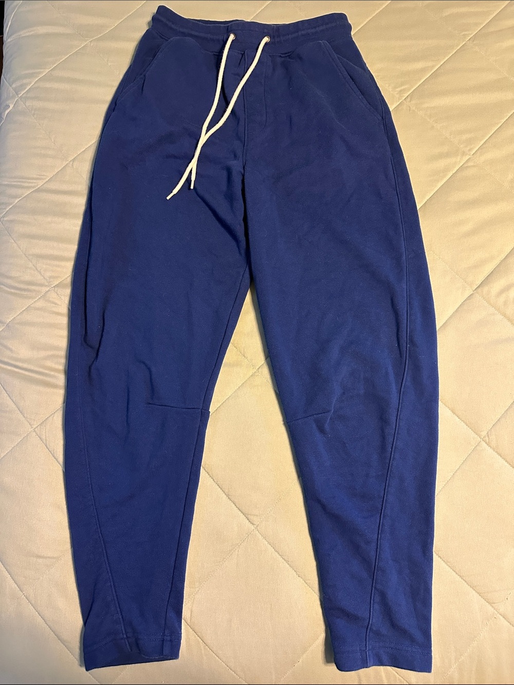 Xersion Navy Blue Jogger Sweatpants with White Drawstring